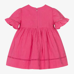 Mayoral-Girls Pink Floral Embroidered Dress | Childrensalon Outlet
