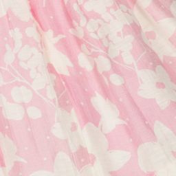 Mayoral-Розовое льняное платье в цветочек для девочек | Childrensalon Outlet