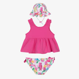 Mayoral-طقم بناتي وردي بنقشة زهور بحرية | Childrensalon Outlet