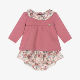 Mayoral Newborn-Girls Pink Floral Shorts Ensemble | Childrensalon Outlet