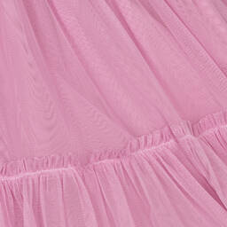 Mayoral-Girls Pink Floral Tulle Dress | Childrensalon Outlet