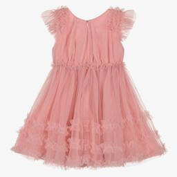Mayoral-Розовое платье из тюля с оборками | Childrensalon Outlet