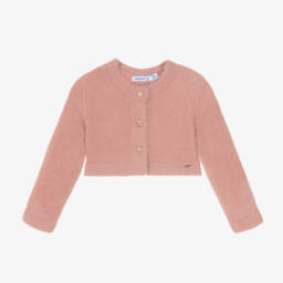 Mayoral-Girls Pink Fuzzy Knit Bolero | Childrensalon Outlet