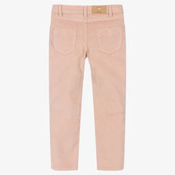 Mayoral-Розовые вельветовые брюки с блестками | Childrensalon Outlet