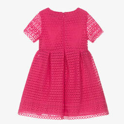 Mayoral-Girls Pink Guipure Lace Dress | Childrensalon Outlet