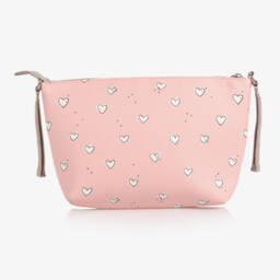 Mayoral-Розовая сумка для коляски с белыми сердечками (33см) | Childrensalon Outlet