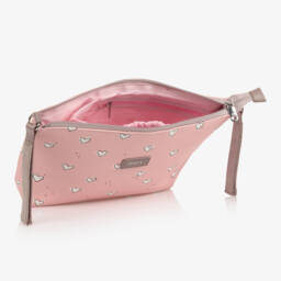 Mayoral-Розовая сумка для коляски с белыми сердечками (33см) | Childrensalon Outlet