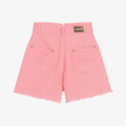 Mayoral-شورت قطن مستدام دنيم لون زهري نيون للبنات | Childrensalon Outlet