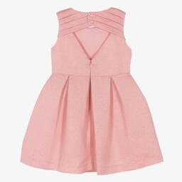 Mayoral-Girls Pink Jacquard Dress | Childrensalon Outlet