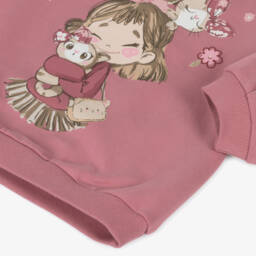 Mayoral-Розовое хлопковое платье- свитшот для девочек | Childrensalon Outlet
