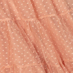 مايورال-فستان مزيج أكريليك محبوك وتول لون زهري | Childrensalon Outlet