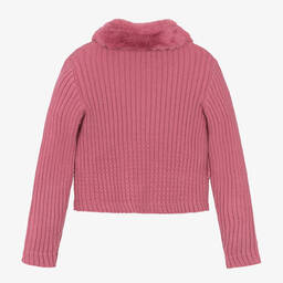 Mayoral-Girls Pink Knitted Cardigan | Childrensalon Outlet