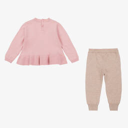 Mayoral-طقم بنطلون مزيج فيسكوز محبوك لون زهري | Childrensalon Outlet