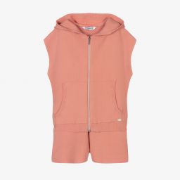 Mayoral-Girls Pink Knitted Shorts Set | Childrensalon Outlet