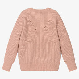 Mayoral-Girls Pink Knitted Sweater | Childrensalon Outlet