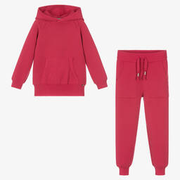 Mayoral-Розовый вязаный спортивный костюм | Childrensalon Outlet