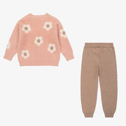 Mayoral-Girls Pink Knitted Trouser Set | Childrensalon Outlet