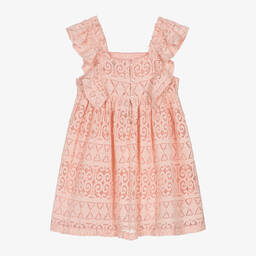 Mayoral-Girls Pink Lace Dress | Childrensalon Outlet