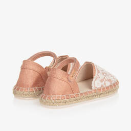 Mayoral-Girls Pink Lace Espadrille Sandals | Childrensalon Outlet