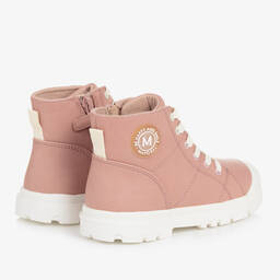 مايورال-بوت بكاحل عالي وأربطة جلد صناعي لون زهري | Childrensalon Outlet