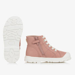 مايورال-بوت بكاحل عالي وأربطة جلد صناعي لون زهري | Childrensalon Outlet