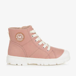 مايورال-بوت بكاحل عالي وأربطة جلد صناعي لون زهري | Childrensalon Outlet