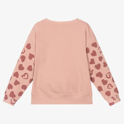 Mayoral-Girls Pink Leopard Sweatshirt | Childrensalon Outlet