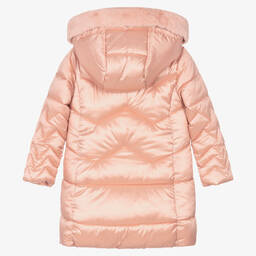 Mayoral-Girls Pink Long Puffer Coat | Childrensalon Outlet