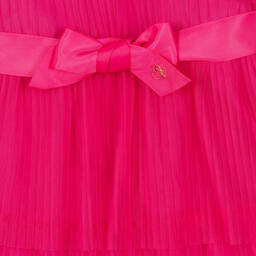 Mayoral-Girls Pink Pleated Tulle Dress | Childrensalon Outlet