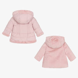 Mayoral-Girls Pink Reversible Coat | Childrensalon Outlet