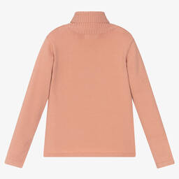 مايورال-توب بياقة عالية مزيج قطن لون زهري للبنات | Childrensalon Outlet