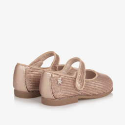 Mayoral-Туфли на липучке с золотистыми пайетками для девочек | Childrensalon Outlet