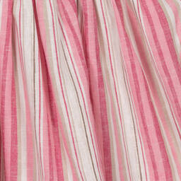 Mayoral-Розовое льняное платье в полоску | Childrensalon Outlet