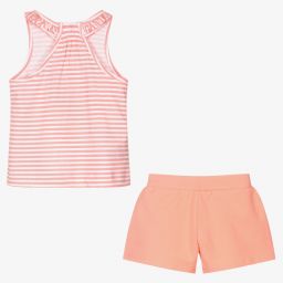 مايورال-طقم شورت قطن لون زهري للبنات | Childrensalon Outlet