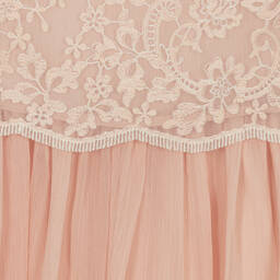 Mayoral-Girls Pink Tulle & Chiffon Dress | Childrensalon Outlet