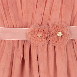 Mayoral-Girls Pink Tulle Floral Dress  | Childrensalon Outlet