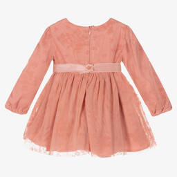 Mayoral-Girls Pink Tulle Floral Dress  | Childrensalon Outlet