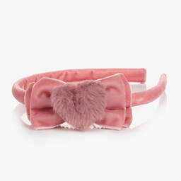 مايورال-طوق للشعر مخمل لون زهري للبنات | Childrensalon Outlet