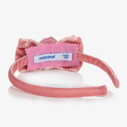 مايورال-طوق للشعر مخمل لون زهري للبنات | Childrensalon Outlet