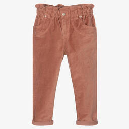 Mayoral-Girls Pink Velvet Trousers | Childrensalon Outlet