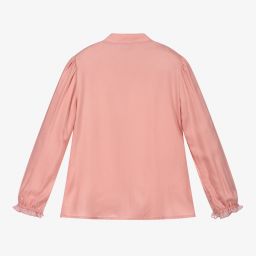 Mayoral-Girls Pink Viscose Blouse | Childrensalon Outlet