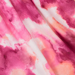 مايورال-فستان بطبعة الألوان المائية لون زهري وأبيض للمراهقات | Childrensalon Outlet