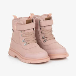 Mayoral-Girls Pink Waterproof Lace-Up Boots | Childrensalon Outlet