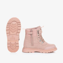 Mayoral-Girls Pink Waterproof Lace-Up Boots | Childrensalon Outlet