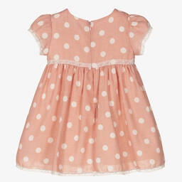 Mayoral-Розовое платье в белый горошек | Childrensalon Outlet
