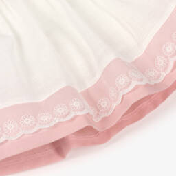 Mayoral-Платье с поясом розово-белое для девочек | Childrensalon Outlet