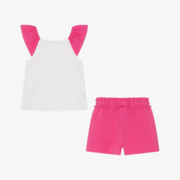 Mayoral-Летний комплект розовый и белый для девочек | Childrensalon Outlet