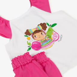 Mayoral-Летний комплект розовый и белый для девочек | Childrensalon Outlet