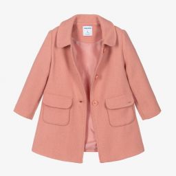 Mayoral-Girls Pink Wool Coat | Childrensalon Outlet