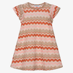 Mayoral-Платье с зигзагами розовое для девочек | Childrensalon Outlet